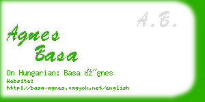 agnes basa business card